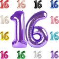 Purple Number 16 Balloon 40 Inch by IWERP