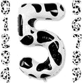 Cow Print Number 5 Balloon, 40 Inch Large Cow Pattern Foil Mylar Balloons 0-9 by Unknown