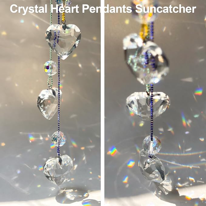Crystals Heart Prisms Suncatcher Hanging Ornament Rainbow Maker - Image 4