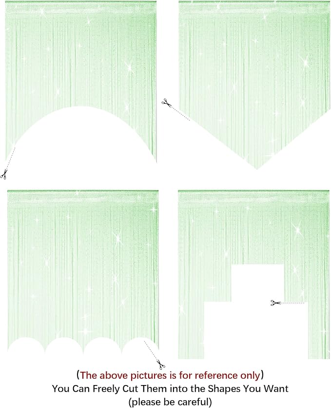 Hysenm 2 Pack 39 x 79 Inch String Door Curtains, Hippie Room Divider Decor - Image 3