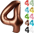 Coffee Brown Number 4 Balloon 40 Inch by IWERP