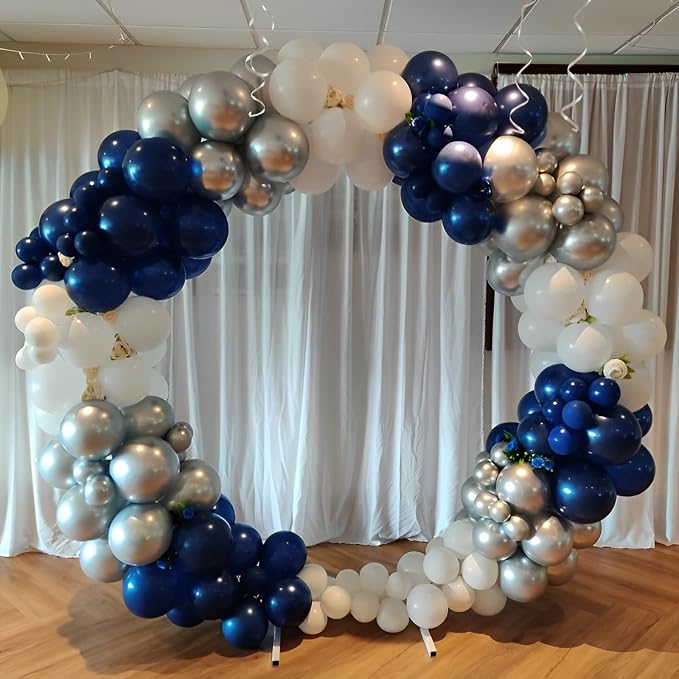 Voircoloria 110pcs Navy Blue Dark Blue Latex Party Balloons, 12inch | - Image 8