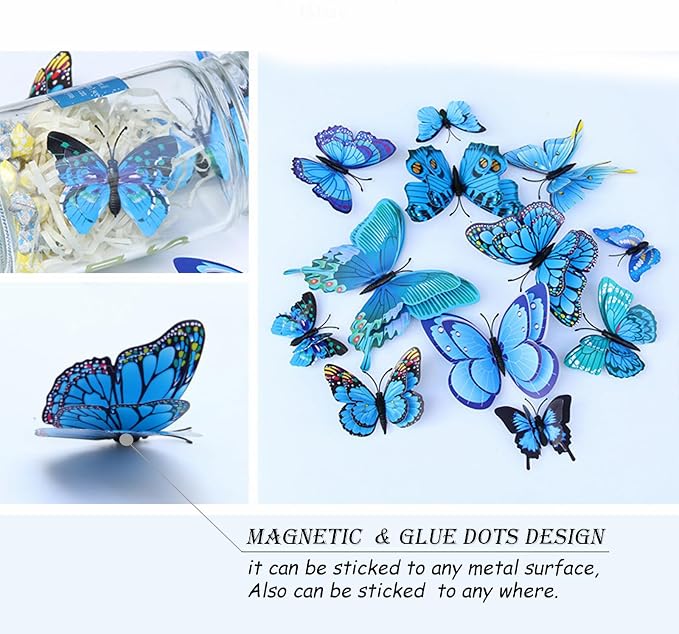 OPSEAM 3D Butterfly Wall Decor Butterfly Decorations Stickers - Image 5