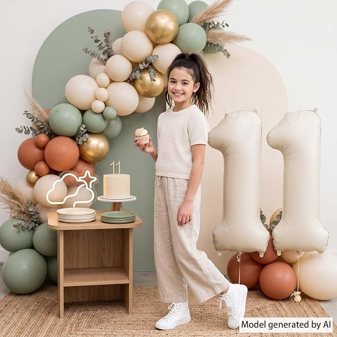 Cream Number 11 Balloon 40 Inch, Premium Event Backdrop Decoration and Party - Image 2