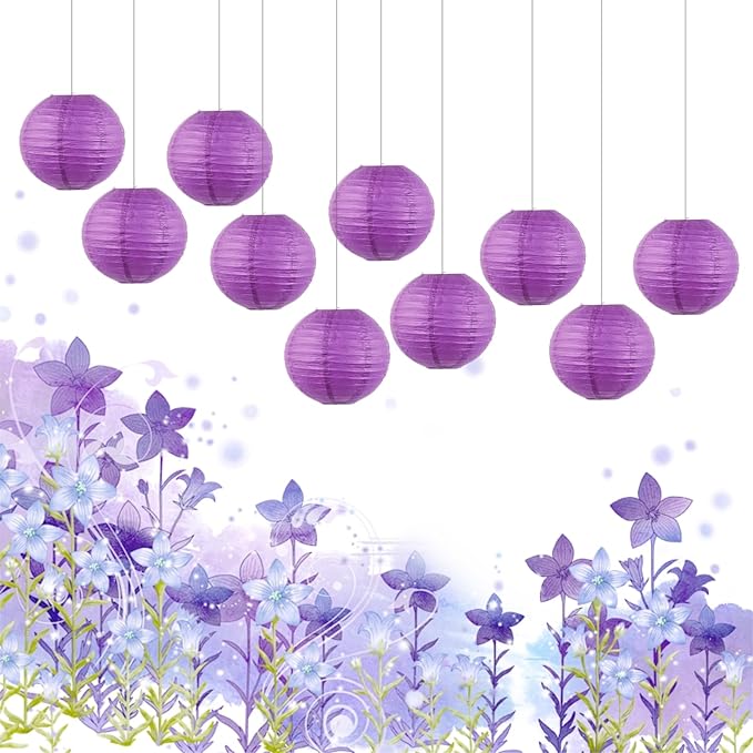Purple Chinese Paper Lanterns - Image 2