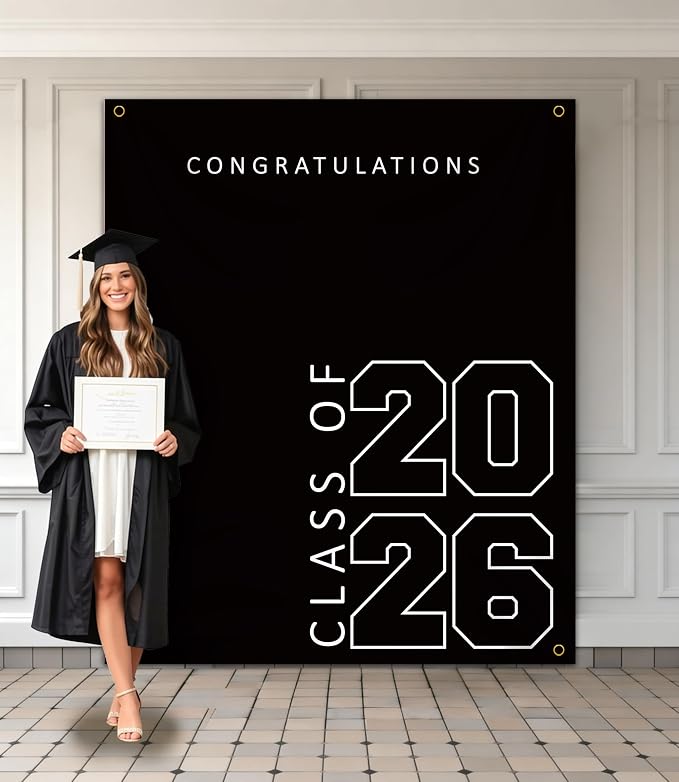 Class of 2026 Graduation Banner 5X6feet by ATFUNSHOP