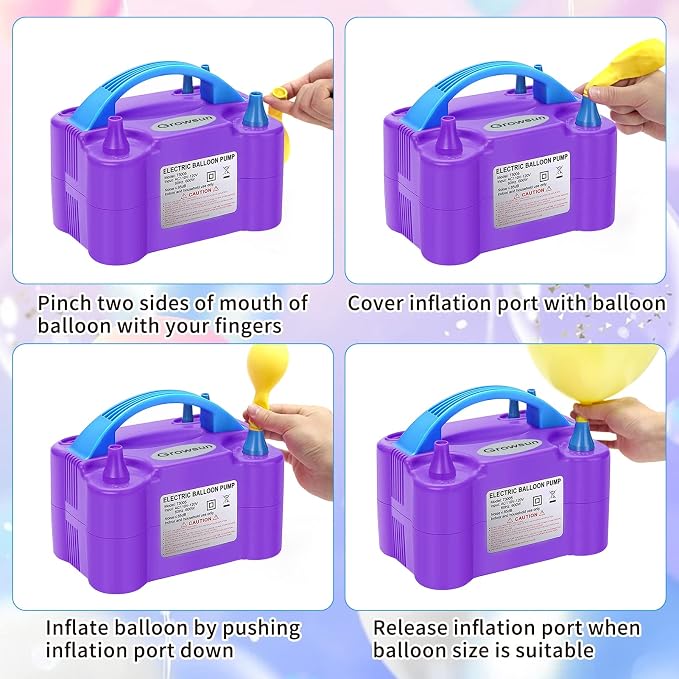 Growsun Balloons Pump Kit Electric Balloon Garland Arch Kit Air Blower Inflator - Image 4