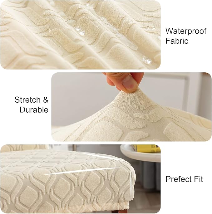 Waterproof Dining Chair Covers Set of 4 Parsons Chair Slipcovers | Double - Image 3