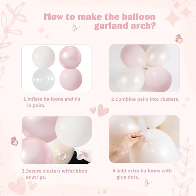 CROSSFINGERS Pink Balloon Arch Kit - Image 7