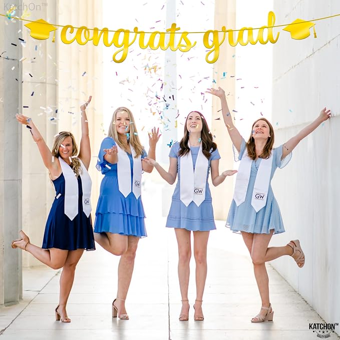 KatchOn Shiny Congrats Grad Banner 10 Feet, Graduation Banner - Image 8