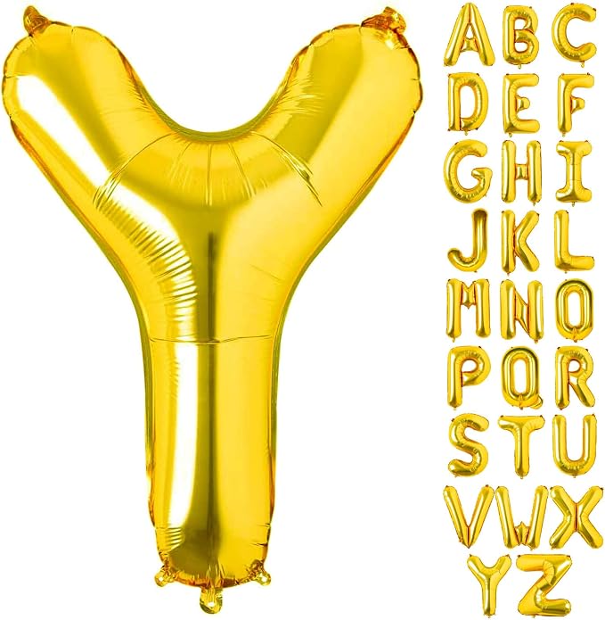 Lovoir 40 Inch Large Gold Letter Y Balloons Big Size Jumbo Mylar Foil Helium by Lovoir