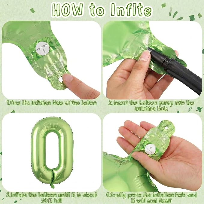 Light Green Number 20 Balloon 40 Inch, Metallic Milestone Party Supplies | - Image 5