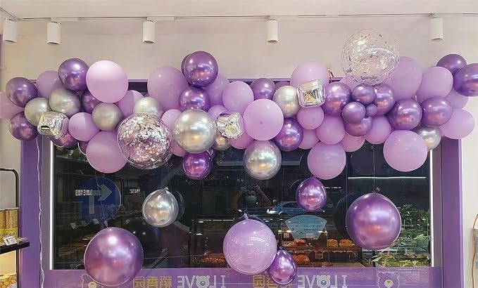 Metallic Purple Balloons 12inch - Image 4