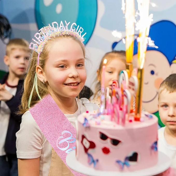 CIEHER Birthday Girl Headband Birthday Crown - Image 6