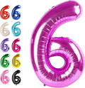 Rosy Purple Number 6 Balloon 40 inch, 6th Birthday Party Balloons Decoration | by Upgesy