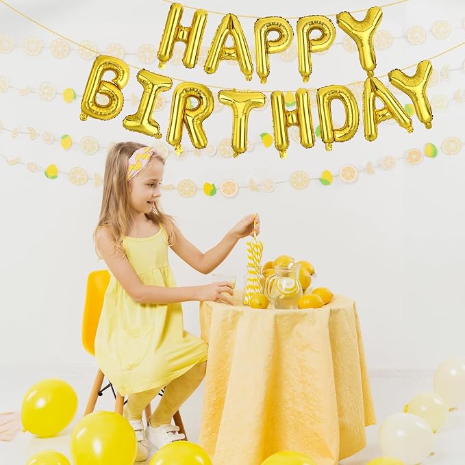 LIOZEOKUN Happy Birthday Balloon Letters 16 inch Mylar Foil Birthday Balloons - Image 3