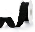 Black Ruffle Ribbon, 1-1/2 Inch x 10 Yards Chiffon Silk Ribbons | Crinkle ribbon by Unknown