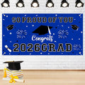 Graduation Decorations 2026 Blue Graduation Banner 66.1" x 33.8" Graduation by Yunfan
