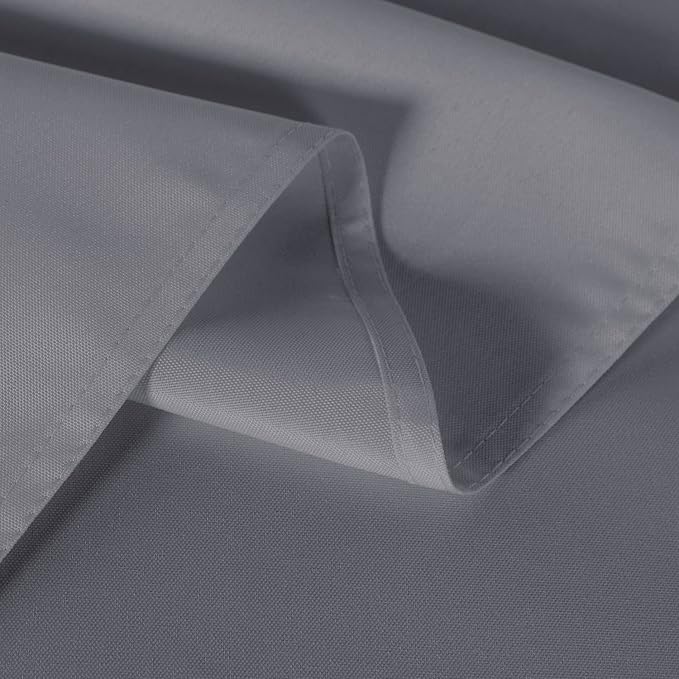 sancua 2 Pack Light Grey Tablecloth 60 x 102 Inch, Rectangle 6 Feet Table Cloth - Stain and Wrinkle Resistant Washable Polyester Table Cover for Dining Tables, Buffet Parties and Camping