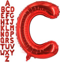 40 Inch Red Letter C Balloons, DIY Phrase Foil Alphabet Letter C Balloons DIY by LHOAVWE