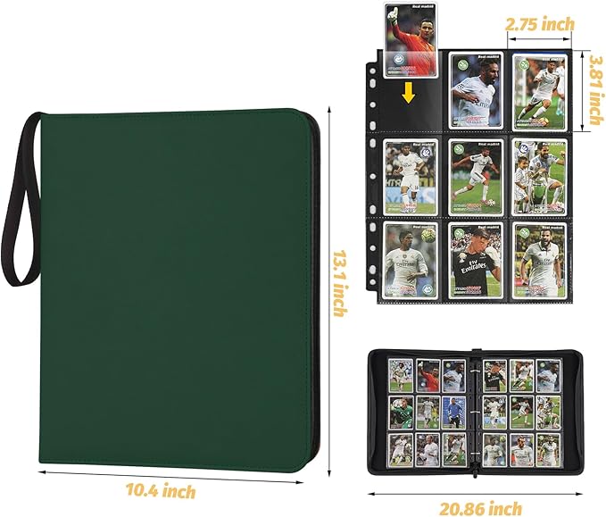 Trading Card Binder, Card Collection Binder Album Folder with 720 Side Loading Pockets, 9 Pocket Trading Card Album Folder for TGC,MTG, Baseball Cards, Yugioh