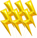 6Pcs Lightning Balloons Bolt Foil Party, 36 Inch Yellow Flash Lightning Shaped by HTangparty