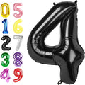 Number Balloons 40 Inch Black 3 Balloon by Argthjy