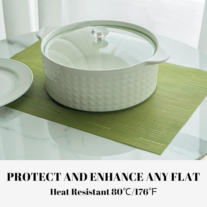 Placemats Set of 12 Vinyl/Plastic Woven Place Mats - Image 5