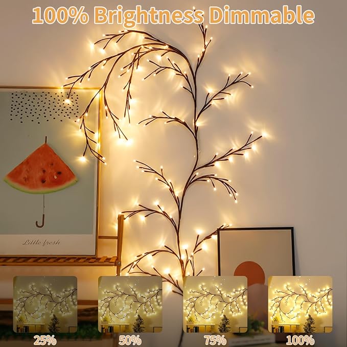 7.55FT 144LED Brown USB Tree Branch Lights - Image 2