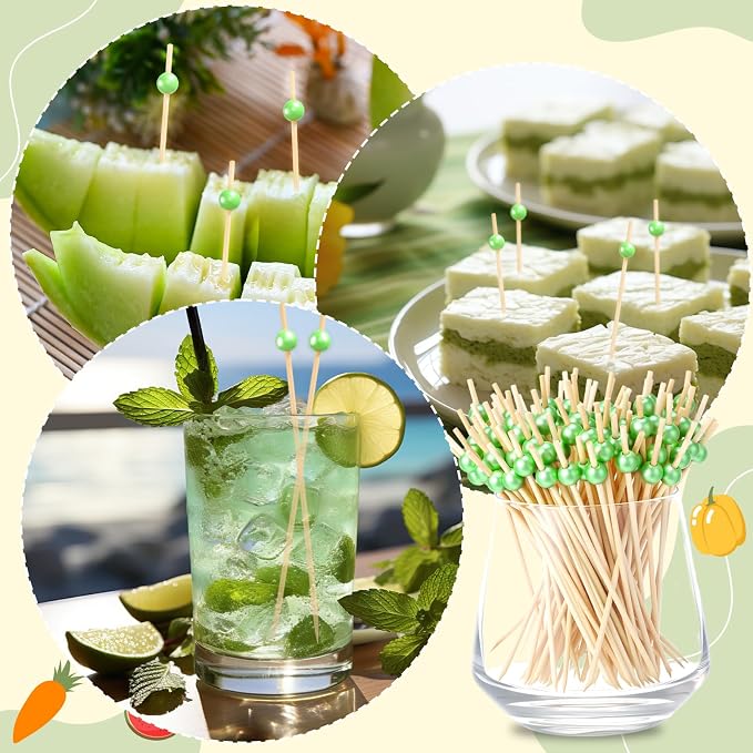 Reallnaive 300 Pcs Cocktail Pick Pearl Fancy Toothpick - Image 4