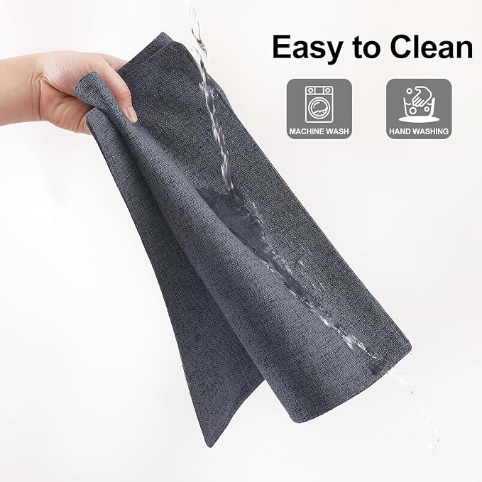 Homaxy Cloths Placemats for Dining Table Set of 8, Charcoal Gray | Heat - Image 7