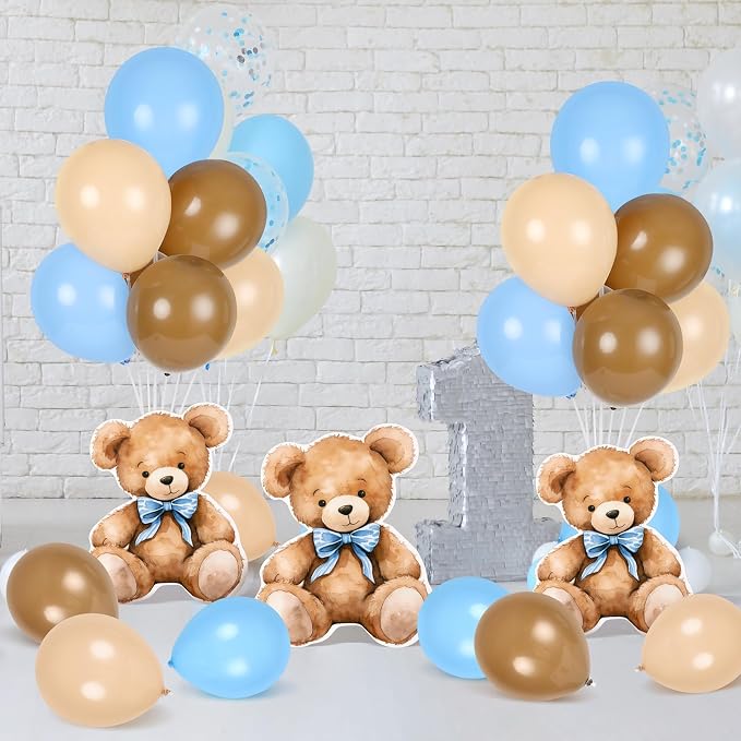 6 Sets Balloon Stand Kit for Table Blue Bear Baby Shower Tables Centerpieces - Image 7