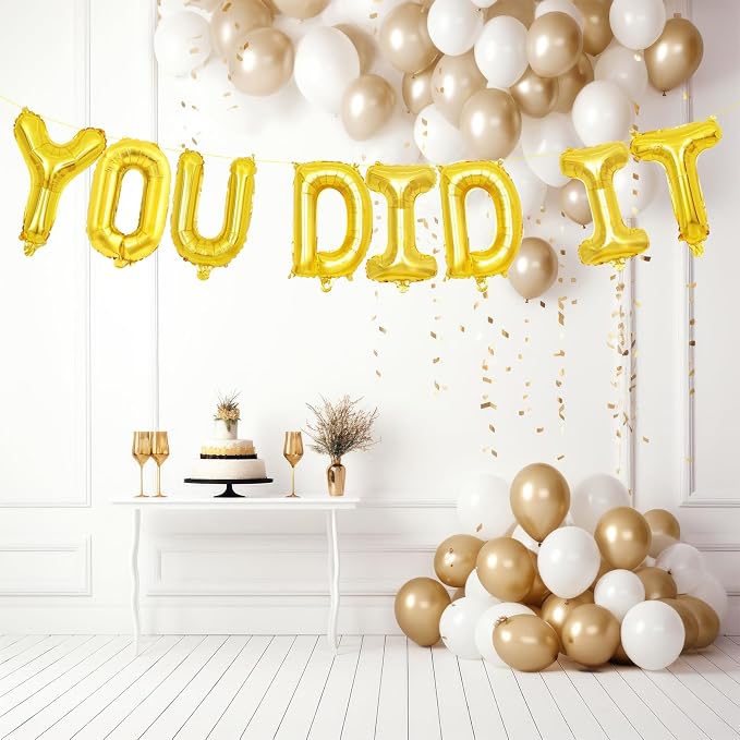 16 Inches YOU DID IT Graduation Letter Balloons Banner - Image 4