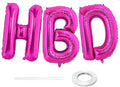 Hot Pink HBD Balloons, HBD Foil Balloon by BBPOOL