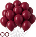 Voircoloria 105pcs Burgundy Maroon Party Latex Balloons, 12inch | by Voircoloria