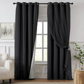 100% Blackout Curtains for Bedroom, Double Layer Black Curtains, Room Darkening by Swandream