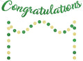 Green Congratulations Banner Sign Prestrung Congrats Banner Garland by Blopee