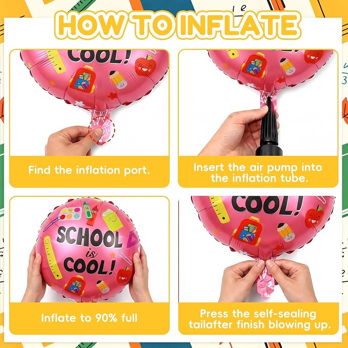 Back to School Balloons, Back to School Decorations, Letter Balloons Banner | - Image 8