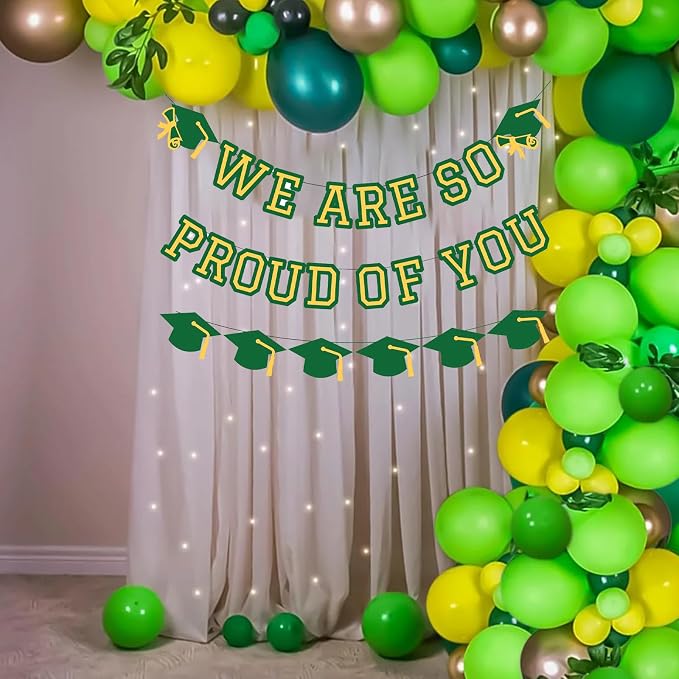 We Are So Proud Of You Banner Graduation Party Decorations Congrats Grad Cap - Image 3