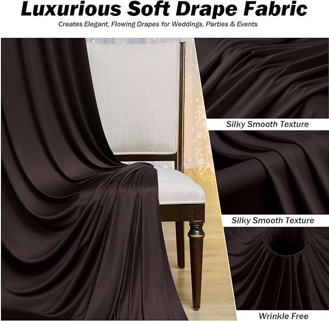 20ft×12ft Brown Backdrop Curtains - Image 3