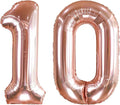 AULE 40 Inch Rose Gold 10 Balloon Number Foil 0-9 Birthday Big Numbers | by AULE