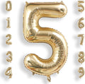 AULE 40 Inch Light Gold 5 Balloon Number Foil 0-9 Birthday Big Numbers | by AULE