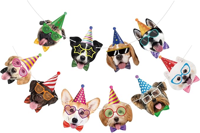 Hooqict Dog Birthday Banner Puppy Themed Party Decorations - Image 2