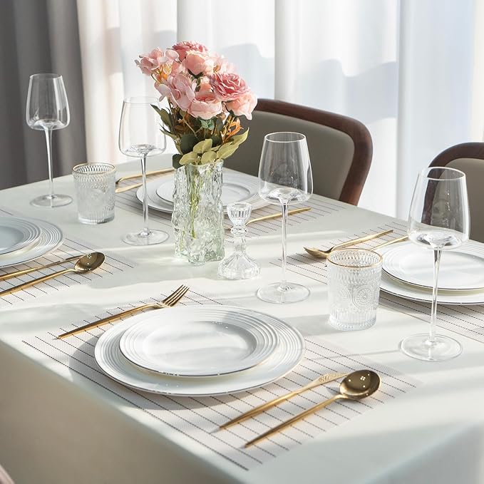 Placemats Set of 12 Vinyl/Plastic Woven Place Mats - Image 6