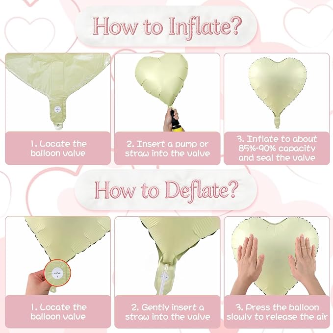Pastel Heart Balloons, 18 Inch Pastel Colorful Helium Balloon - Image 7
