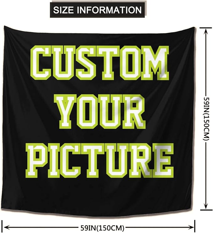 JINJUREN Custom Tapestry Upload Images Banners and Signs Customize - Image 2