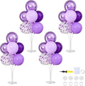 Purple Balloons Stand for Table Centerpieces Stand Kit 4 Sets by ZyloonDecoration