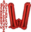 40 Inch Red Letter W Balloons, DIY Phrase Foil Alphabet Letter W Balloons DIY by LHOAVWE