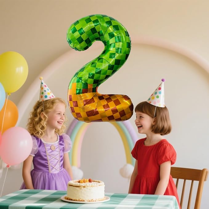 Pixel & TNT Theme 40in Giant Number Balloons - Image 5