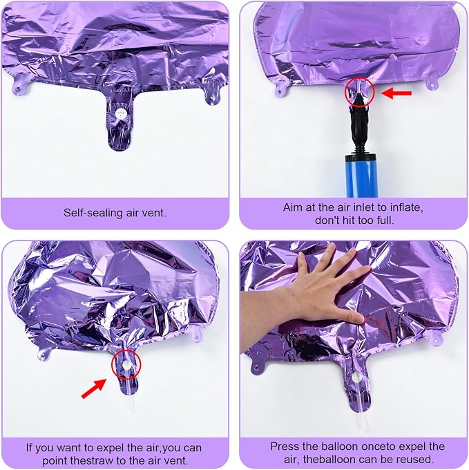 TONIFUL Girl‘s Purple Pink Music Themed 3rd Birthday Decorations | 40 Inch - Image 6